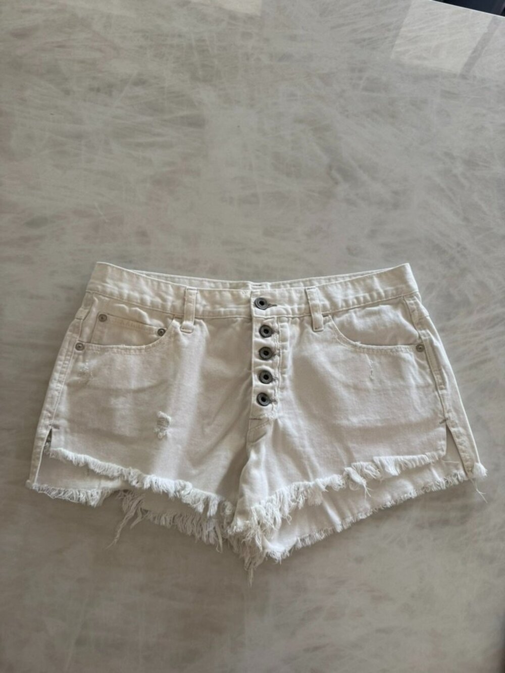 Free People Distressed Denim Shorts